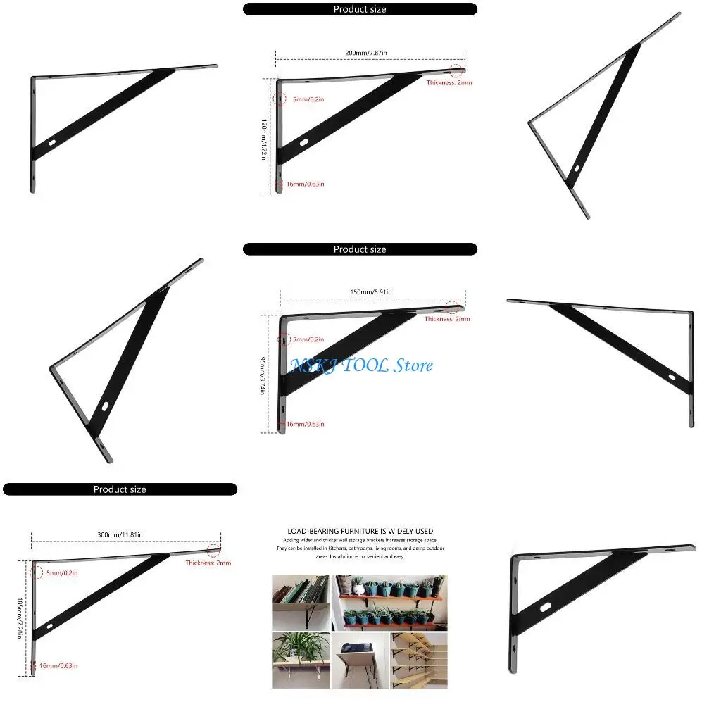 L8RC Industrial Wall Shelf Heavy Type Brackets Corrosion Resistant For Garage