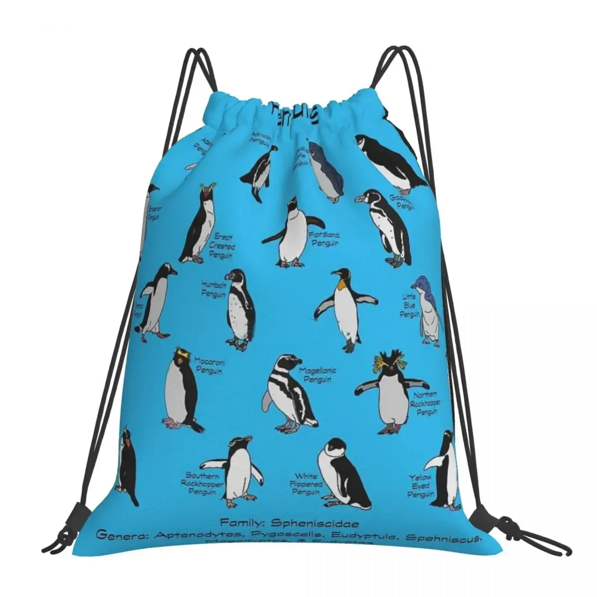 

Penguins Backpacks Multi-function Portable Drawstring Bags Drawstring Bundle Pocket Sundries Bag Book Bags For Travel Students