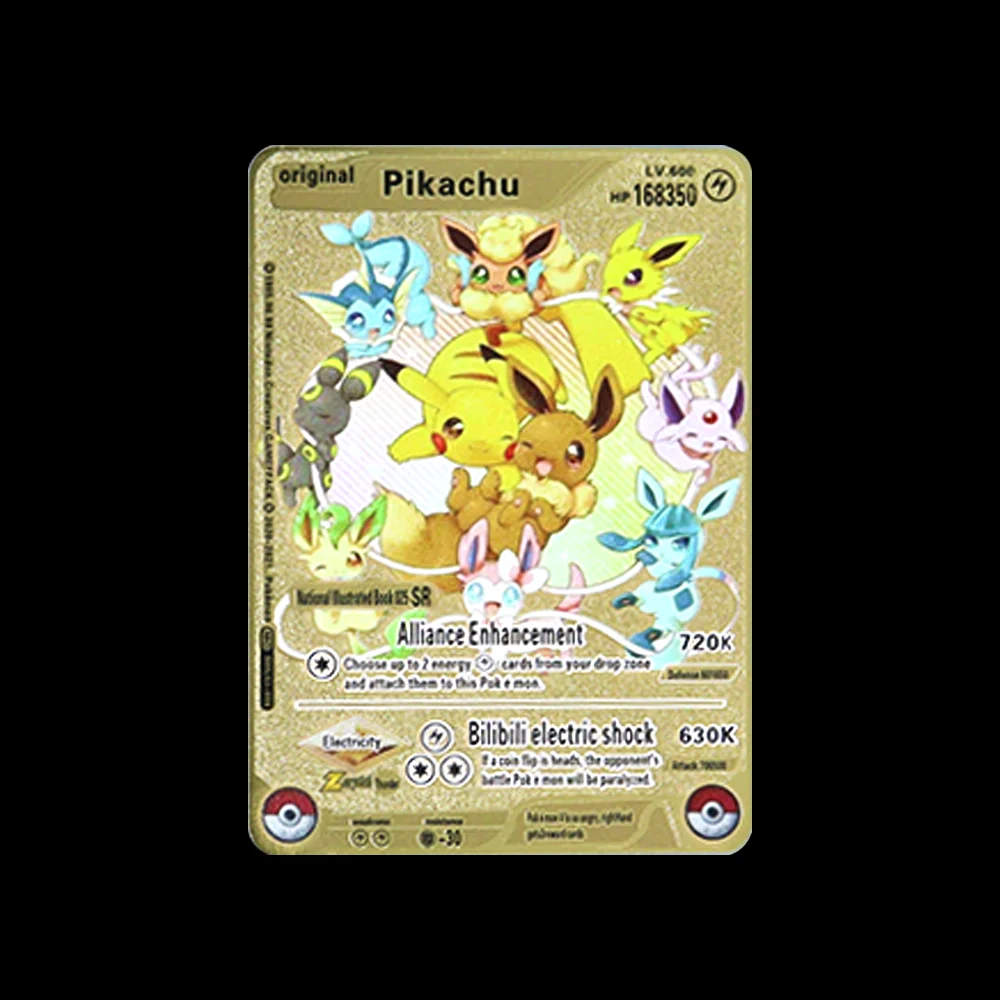 بوكيمون 183200 نقطة عالية Hp Charizard بيكاتشو Mewtwo الذهب الأسود الإنجليزية الفرنسية بطاقات معدنية Vmax Mega GX بطاقات جمع الألعاب