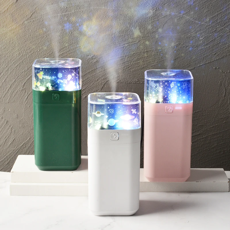 

Space Star Projector Night Light Home Projection Humidifier with Color Light Emitting Diode