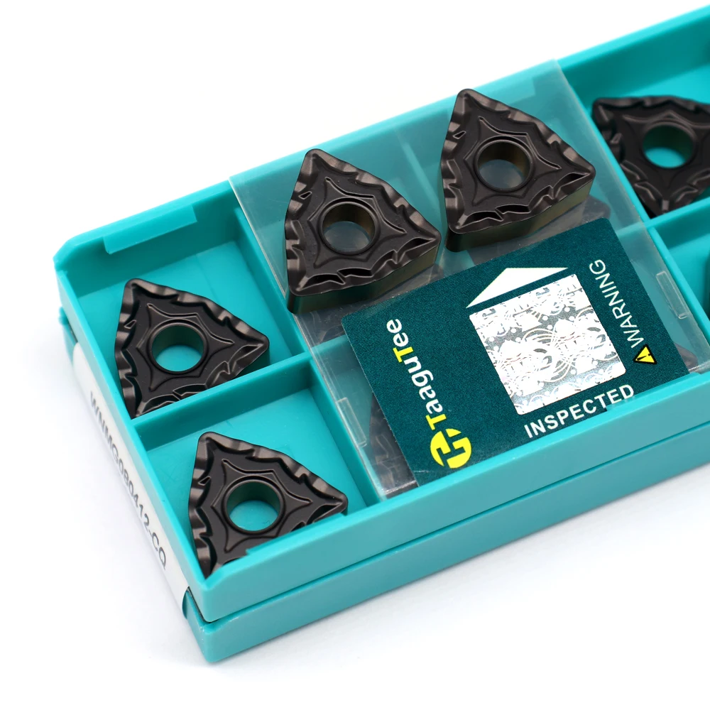 10Pcs WNMG080412 CQ TT4225 Carbide Inserts External Turning Tools Machine Tool Parts Lathe For Processing Steel