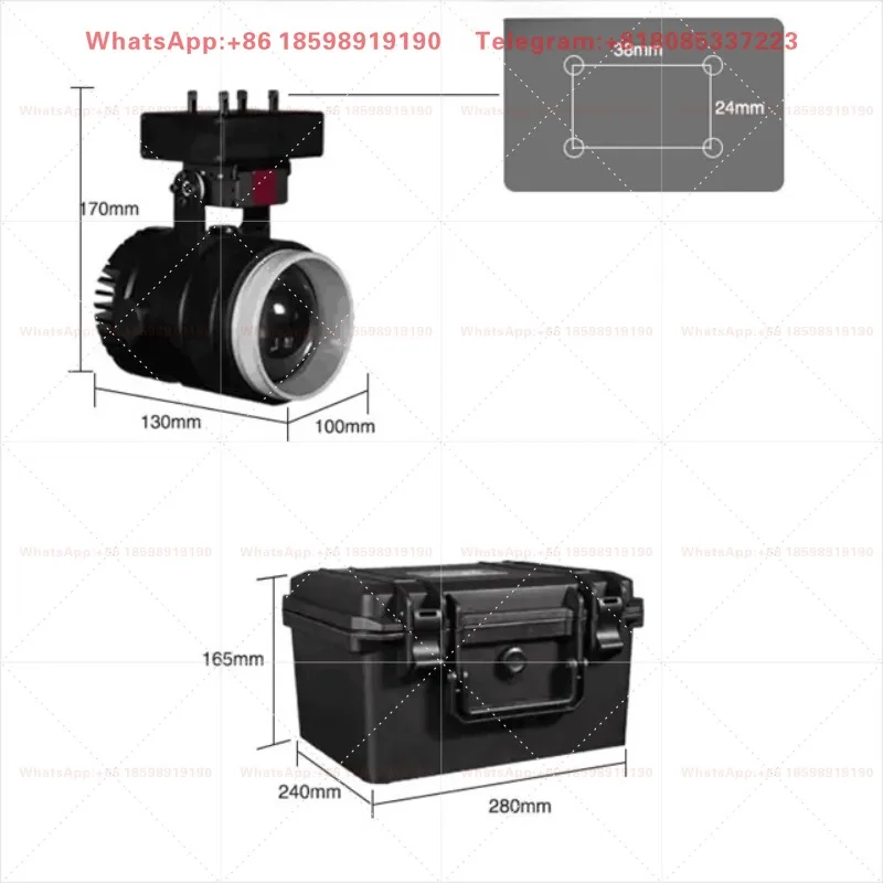 1 piece suitable for SL300 20000 Lumens 2-axis Stabilized  Spot Light for Aircraft Night Search and Rescue Night Inspection DIY