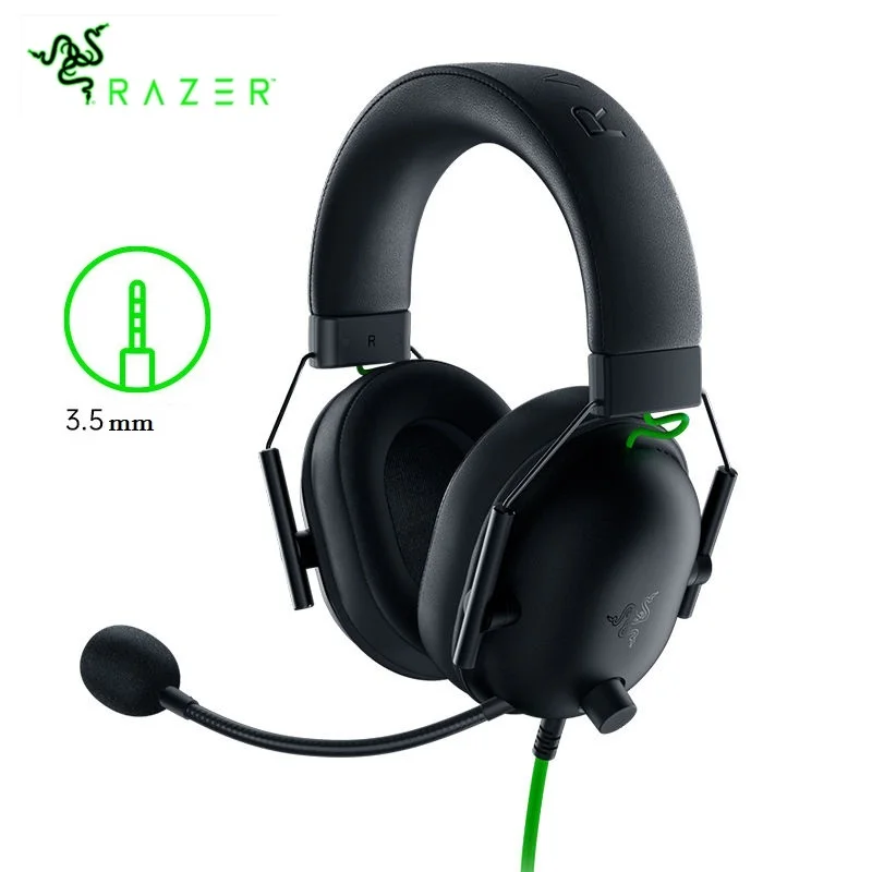 

Razer BLACKSHARK V2 X Headphones E-sports Game Headset with Microphone Gaming Earphone Wired for PC PS4 Surround Sound Video