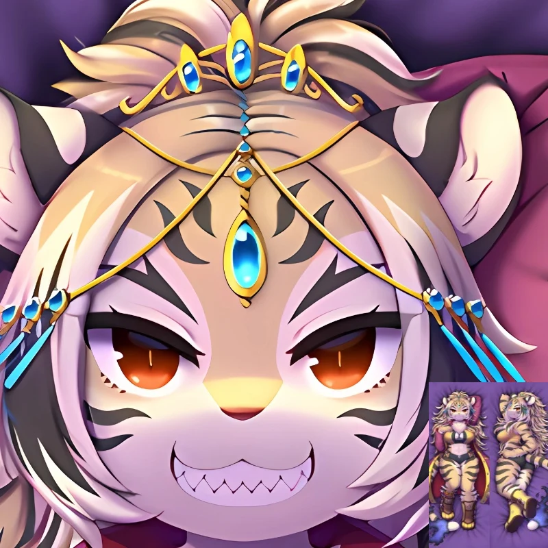 

Dakimakura Anime Fluffy Furry Orcus Raen Cinnabyte Eddiedessy Durga Podge Kara Pillowcase Double-sided Body Pillow Cover Case