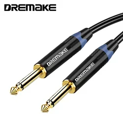 6.35mm kabel gitarowy Jack 1/4 Cal z męskiego na męskie niezbalansowany kabel do wzmacniacz gitarowy głośnik klawiatury 6.5mm kabel Audio