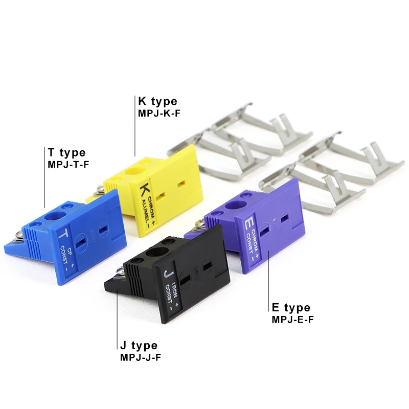 KTJE Thermocouple Plug Socket & Panel DIY Connecting Terminal High Temperature Resistance Miniature Compensation Wire Connector