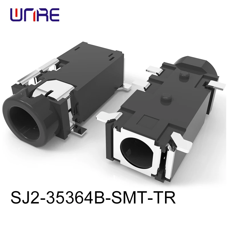 SJ2-35364B-SMT-TR 12V 1A SMT Audio Jack with Tip Switch Low Profile Design 5000Cycles for Medical/Professional Audio