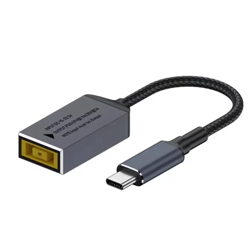Lenovo 140W 100W 65W USB C Fast Charging Cable for Lenovo Laptop Charger DC Jack Square Plug To Type-C 5V/9V/20V PD Adapter Converter - Aliexpress Deal