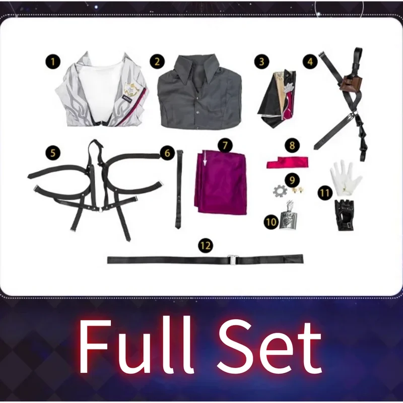 Honkai: Star Rail Gallagher Cosplay Costume Wig Set Gallagher Cosplay Shoes Gallagher Halloween Cosplay Costumes Sets #1 # W