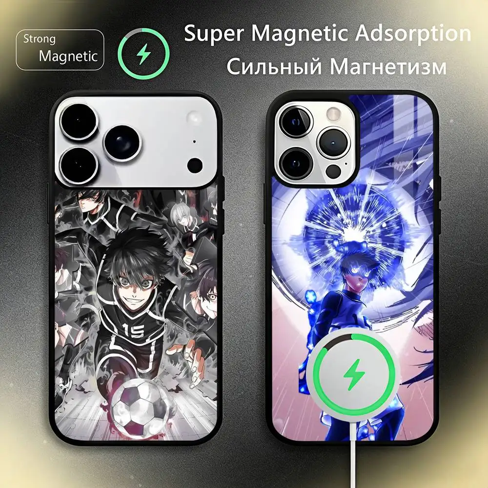 

B-Blue L-Lock Phone Case For iPhone17,16,15,14,13,12,11 Plus,Pro Max, New Magnetic Wireless Charging