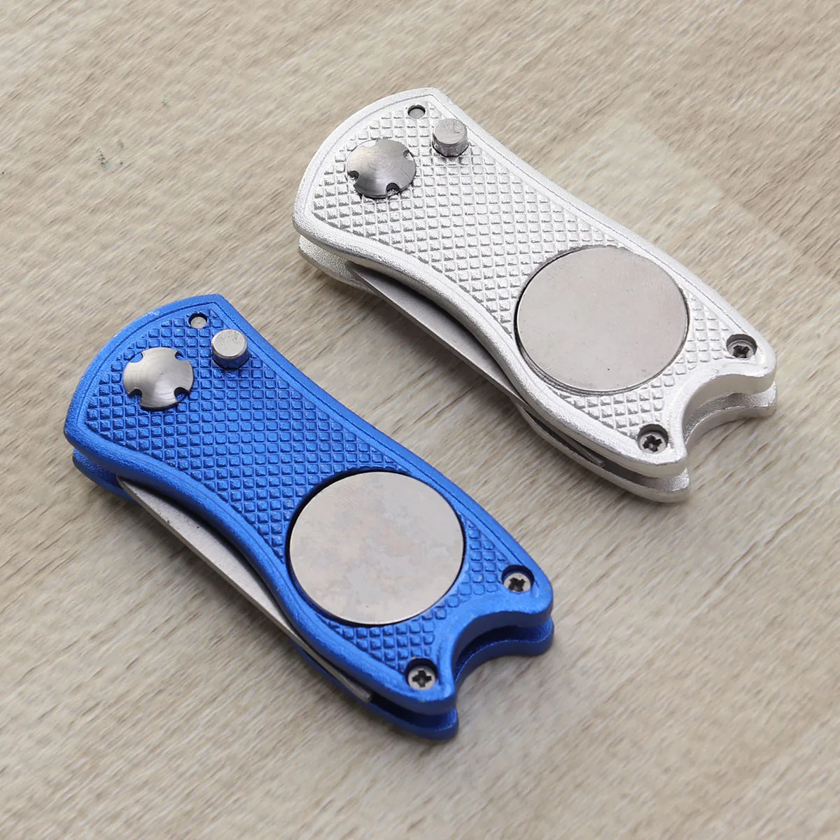 

3pcs Golf Fork Stainless Steel Aluminum Divot Repair Tool Ergonomic Foldable Marker Lightweight Turf Portable for Golfer