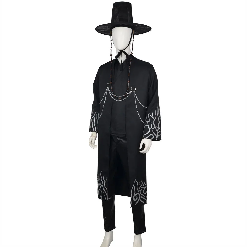 25 Group Idol Roleplay Outfit Carnival Halloween Disguise Suit Demon Hunters Kpop Jinu Cosplay Saja Boys Costume Men Uniform Hat