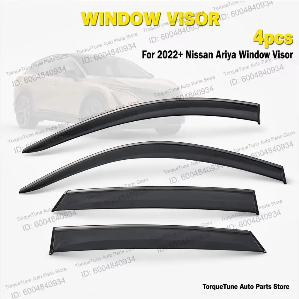 Premium Easy Installation Window Visor Wind Deflector Rain Guard For 2022+ Nissan Ariya OEM Direct Fit Set For Protection