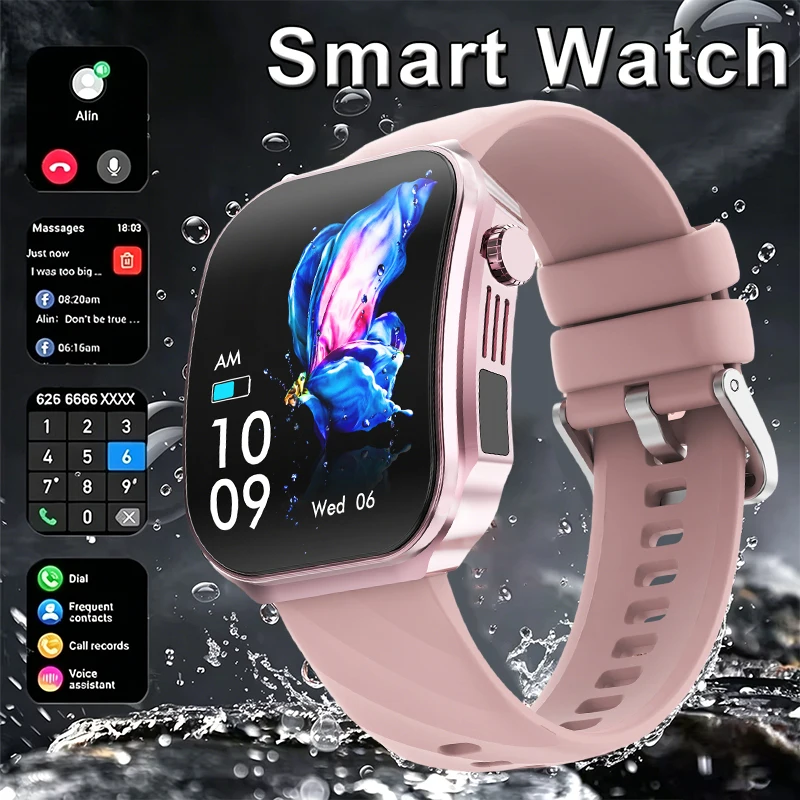 

2.2-inch 3D Curved Screen Smart Watch Sports Fitness Watch With LED Light Thermometer Health Monitor Smartwatch BT Call 2026 New