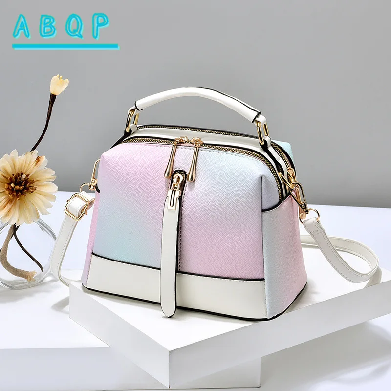 

New Women's Shoulder Bag Gradual Change Color Fashion Women's Shoulder Messenger Bag PU Large Capacity Women's Bag High Quality