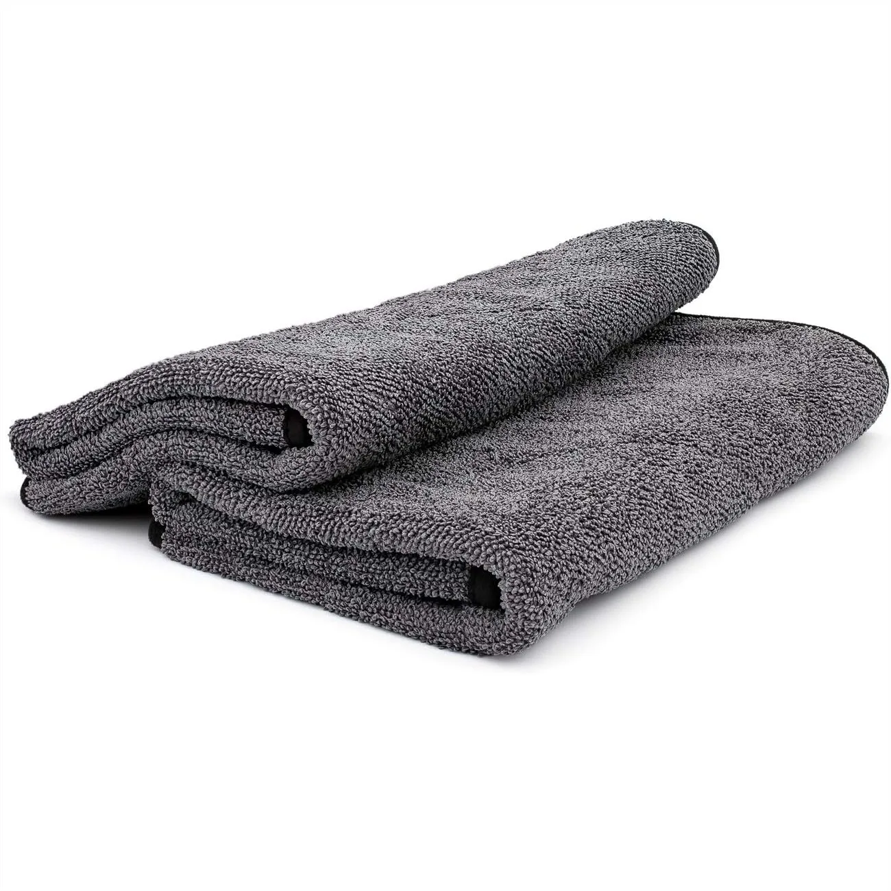 

Double Twistress 2-Pack 850gsm Microfiber Drying Towels for Car Detailing, 20x24in Grey, Lint-Free & Streak-Free with ButterSoft