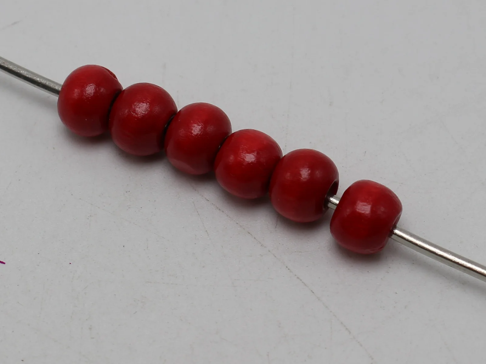 500 Red 8mm Round Wood Beads~ Wooden Spacer Beads Jewelry Making