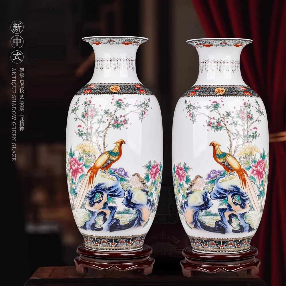 

Ceramics Flower Vase Decoration Home Blue And White Vases For Wedding Decor Living Room Ornaments Table Desktop Retro Art Crafts