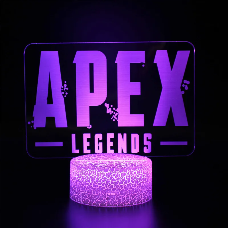 Anime APEX Legends Hero Red Dead Redemption 2 Figure Night Light for Children 3D Acrylic LED Nightlamp Illusion Table Lamp Gifts