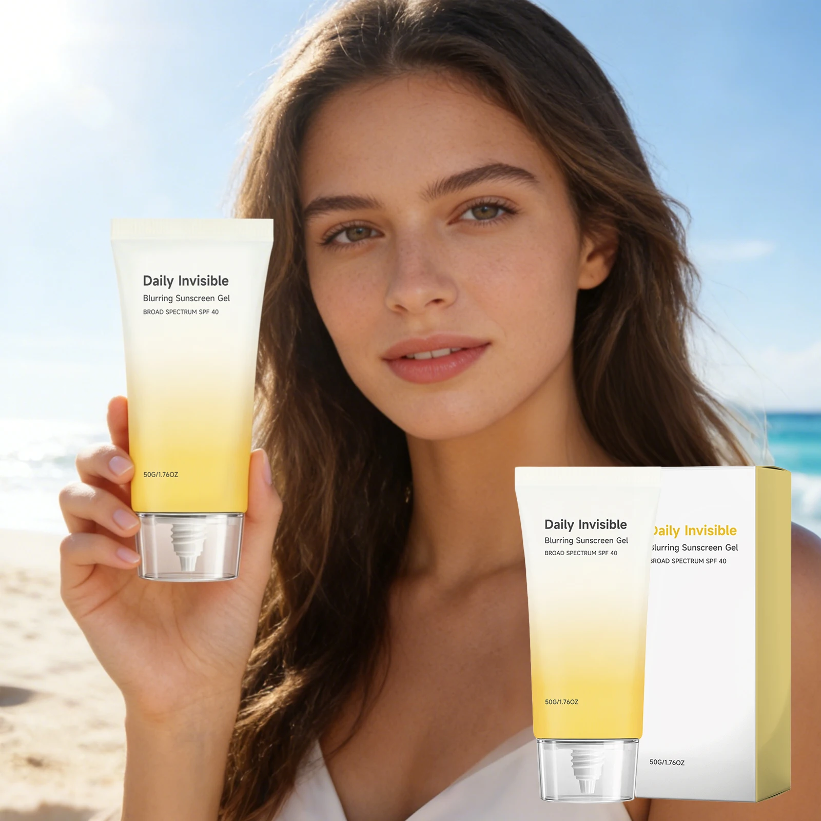 

Invisible Sunscreen Quick Film Forming Efficient UV Protection Oil Control Refresh Lightweight Non Greasy Daily Body Sunscreen