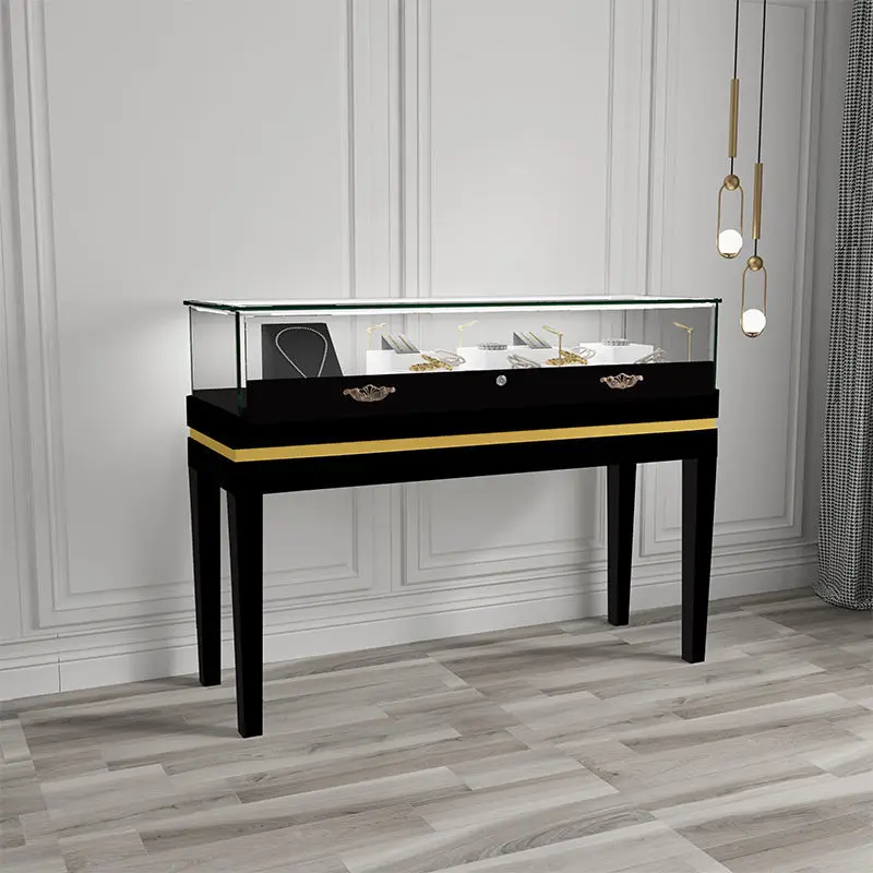 

Custom. Transparent Glass Paint Jewelry Jade Jade Accessories Jewellery Watch Luxury Store Exhibition Hall Counter Display Cabin