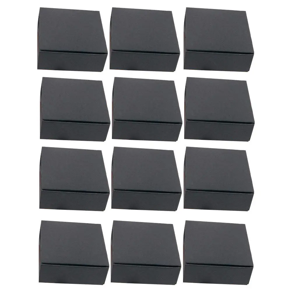 

24Pcs Black Premium Craft Paper Packing Boxes Compact Foldable Lightweight Moving Boxes Set for Home Shipping
