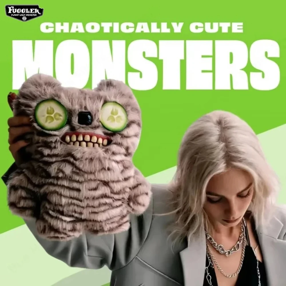 New Original Fuggler Funny Ugly Teeth Monster Plush Stuffed Toys DAY SPA Series Box Packed Soft Collectible Dolls Gifts 23CM