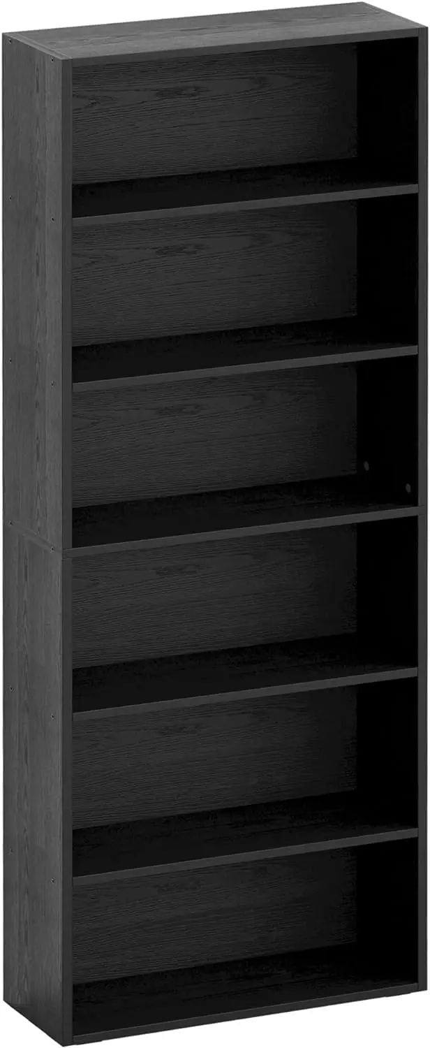 

Bookshelves and Bookcases Floor Standing 6 Tier Display Storage Shelves 70in Tall Bookcase Home Decor Furniture for Home Office