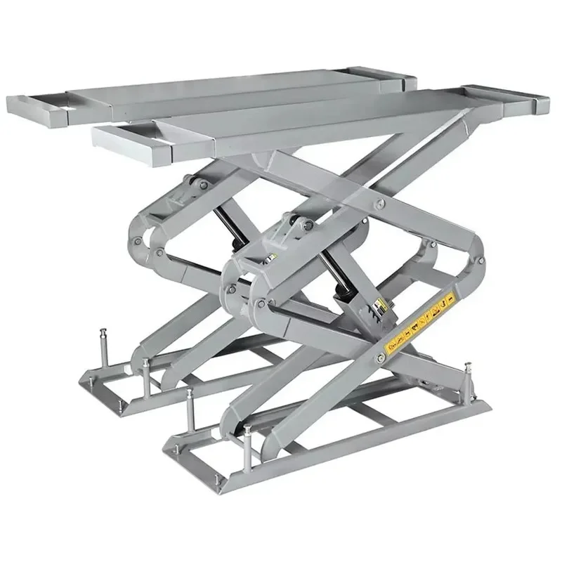 Lutro 4 Ton Mid Rise Car Scissor Lift Small Twin Auto Hydraulic Lift for Garage