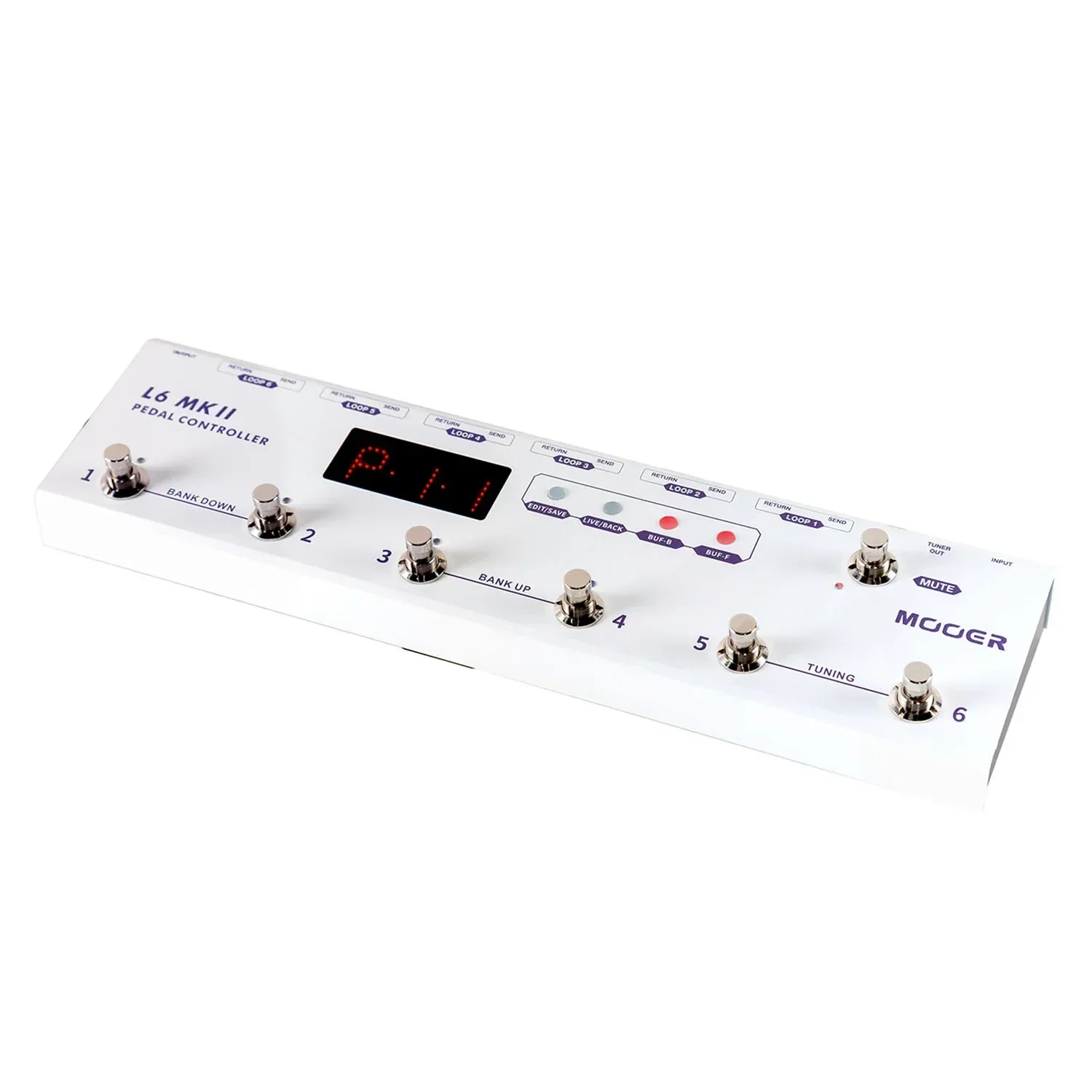 MOOER PCL6 MKII Guitar Pedal Controller Programmable Loopswitcher with 6 Loops L6 PL6 Pedal With Connector Guitar Accessories