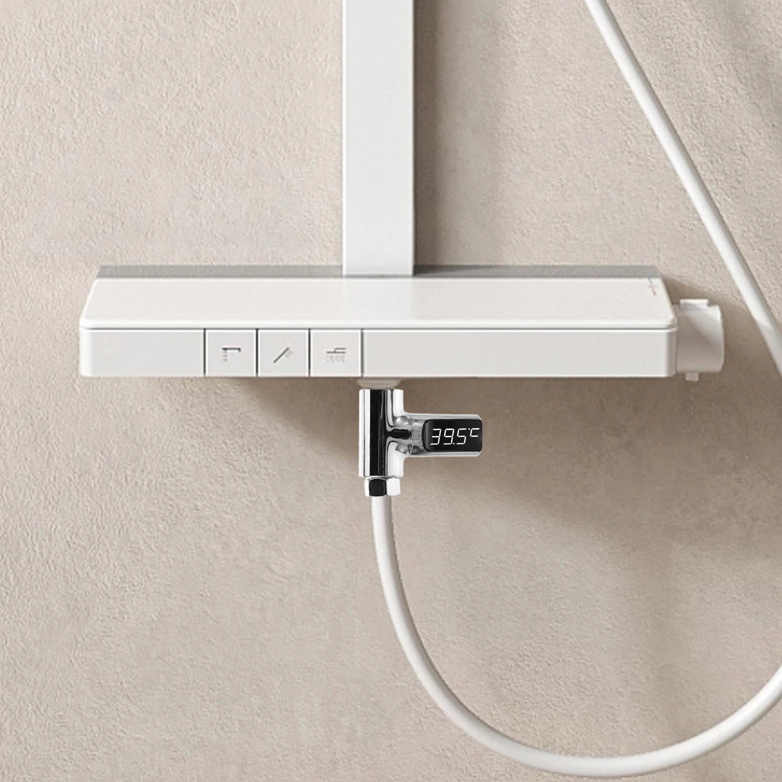 ميزان حرارة الدش LED، مراقب درجة حرارة الماء الرقمي، شاشة قابلة للدوران 360 درجة، تعمل بالطاقة المائية، قراءة في الوقت الحقيقي للحمام #1