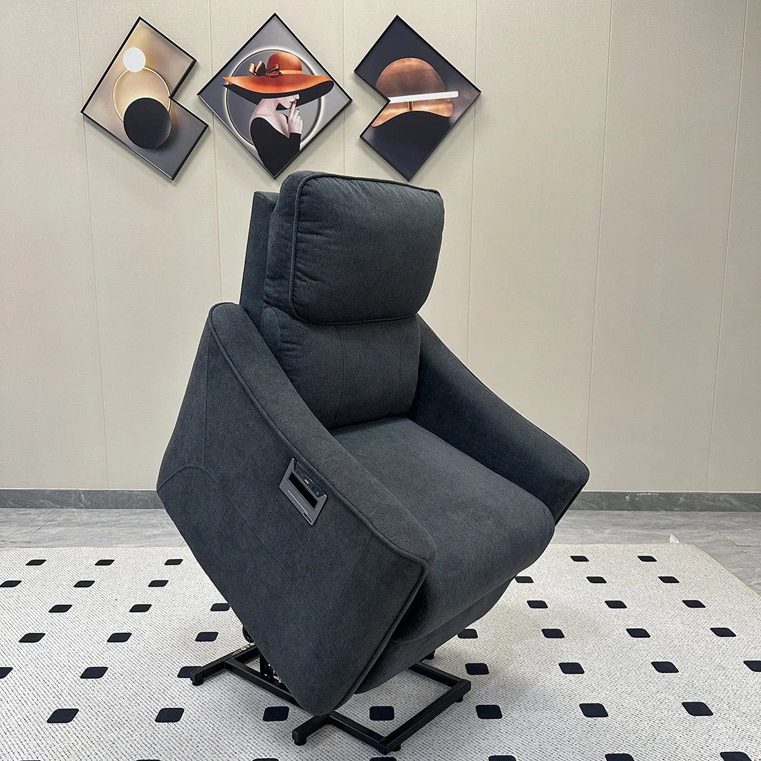 Modern Nordic Luxury Furniture Living Room Sofa Office Relax Single Sofa Lift Recliner Sofa Bed High End Electric Recliner