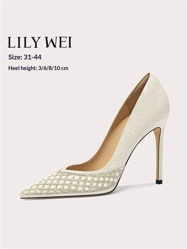 خنجر ربيع جديد وأشار الضحلة الترتر حجر الراين أحذية الزفاف مأدبة كبيرة الحجم صغيرة الحجم أحذية نسائية بكعب منخفض #1