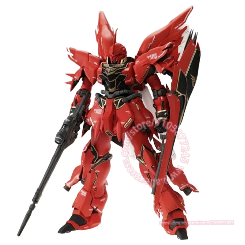 BANDAI Sinanju Gundam MSN-06S MG 1/100 Ver.Ka Movable Doll Joints  Desktop Ornament Children's Birthday Gift Assembly