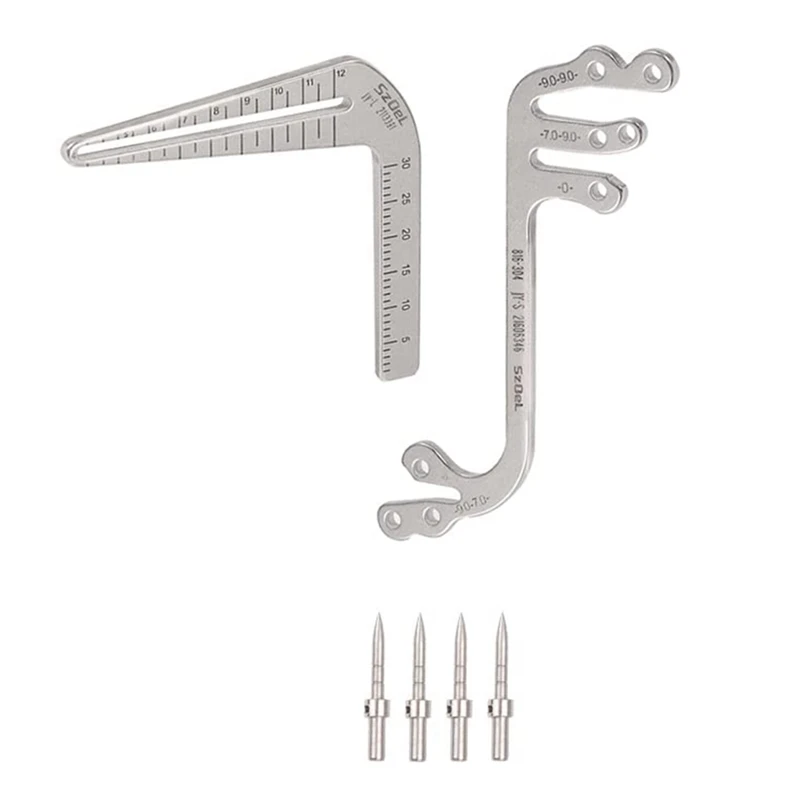 AB08-6Pcs/Set Implant Guide Set Autoclavable Oral Planting -Locator Positioning Angle Ruler