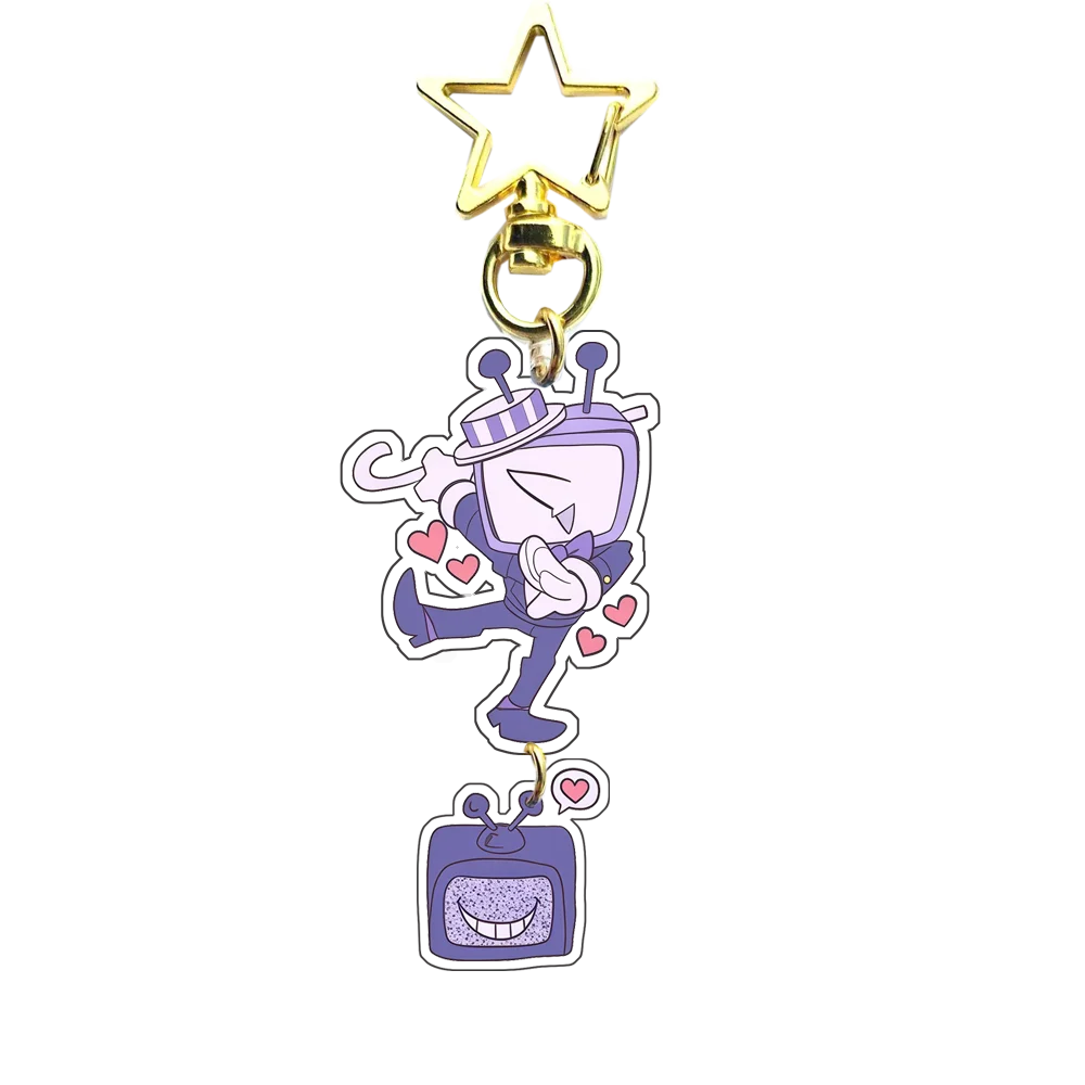 Merchandise Acrylic Cartoon Keychain for Deltarune Tenna Adorable Anime Pixiv Backpack Pendant Classic Decoration Cute Gift