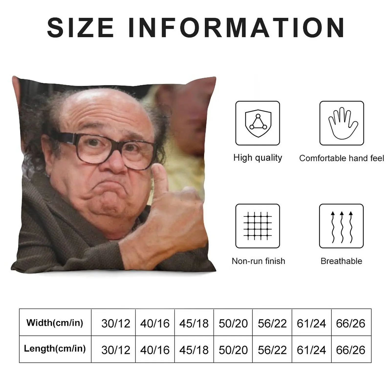 Danny Devito Approves Throw Pillow christmas cushions covers Sofa Cushions Cover pillow