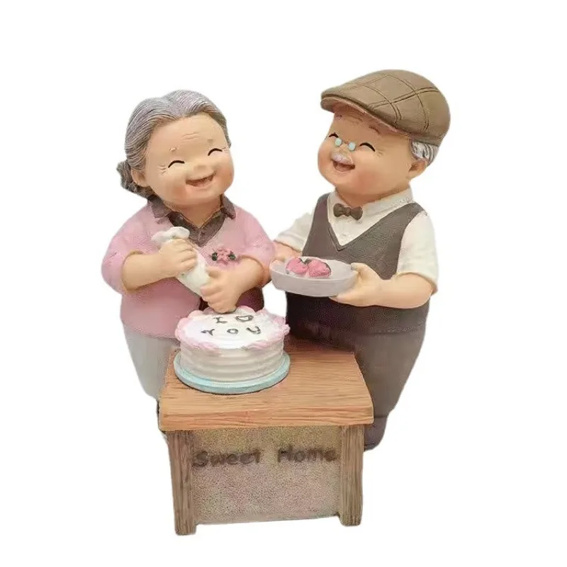 Creative Old Man Old Lady Decorations Cakes Home Decor Living Room Bedroom Decorations Grandparents Wedding Anniversary Gifts