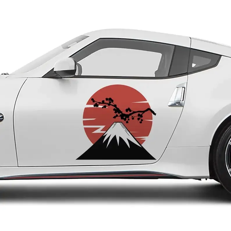 Mountain Sunset Car Decal Livery 2 Piece Set Limited Edition Exclusively Designed In-house And Printed On Premium Vinyl Decorate