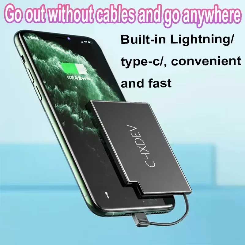 CHXDEV NEW Power Bank 5v 2.1a Fast Charging 5000 MAh Ultra-thin 5mm Power Bank Portable Battery Universal For Samsung Xiaomi Hua