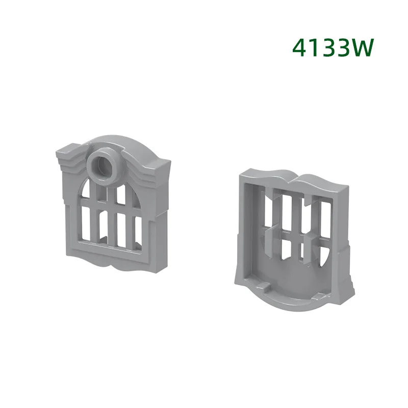 MOC 10PCS 4133W European Style Small 2X2 Hole Window Building Blocks Decoration Part Bricks Particle Idea DIY Toy Children Gifts