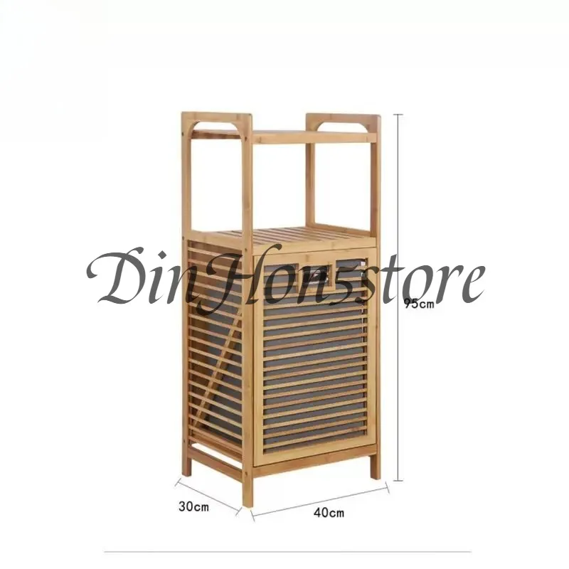 Bathroom Dirty Laundry Basket Bamboo Large Capacity Storage Basket