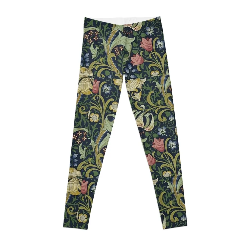 William Morris Golden Lily pattern Leggings legging pants raises butt Sports female Womens Leggings