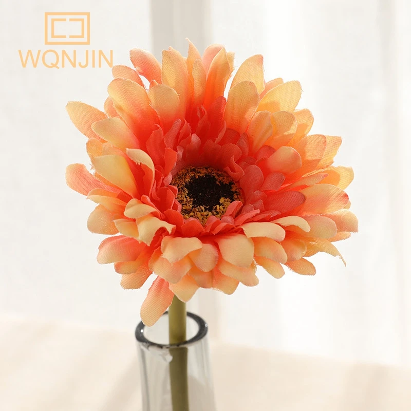 5 Stück, Chrysantheme kleine Sonnenblumen dekoration künstliche Sonnenblumen blume bunte Seide Gänseblümchen nach Hause Blumen arrangement Hochzeit – Detail 15