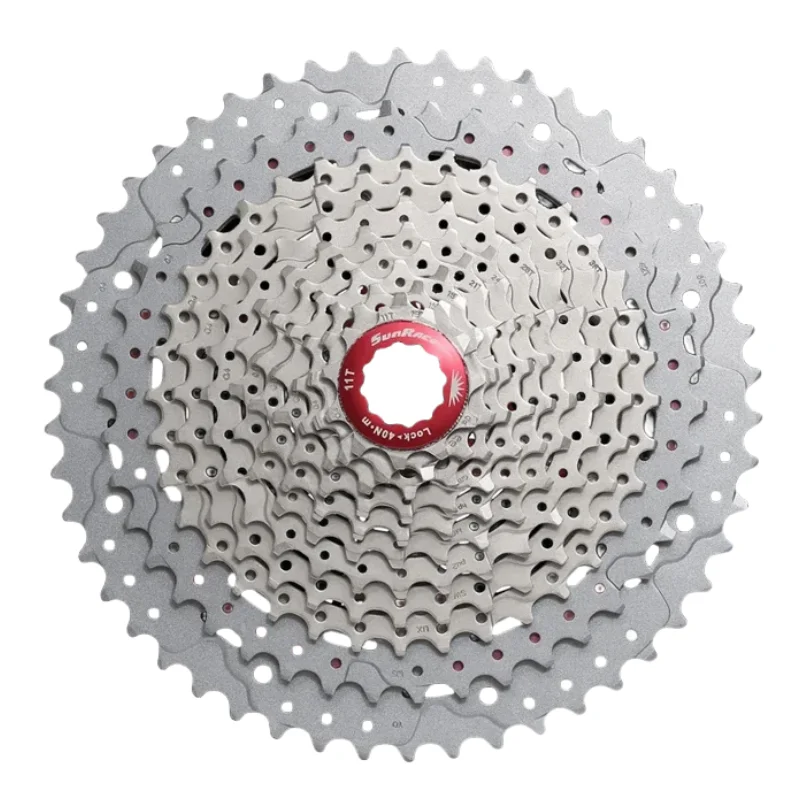 Sunrace-Cassette 11 vitesses CSMX8 11-51T argent/noir CSMX8, raccord HG-Spline VTT pour vélo de gravier, cyclisme