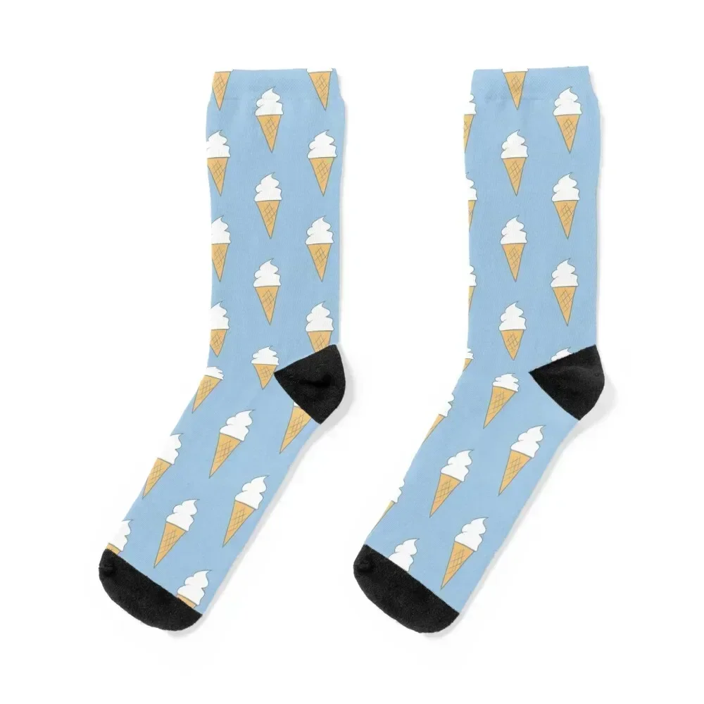 Soft-Serve Cartoon Style Vanilla 99 Ice Cream Socks moving stockings japanese fashion hip hop Men Socks Luxury Brand Women's