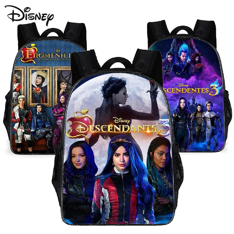 Disney Descendants Backpacks Shoulder Bag Pencil Bag 3 Piece Set Teenagers Boys Girls Student Travel Knapsack Messenger Bag Gift