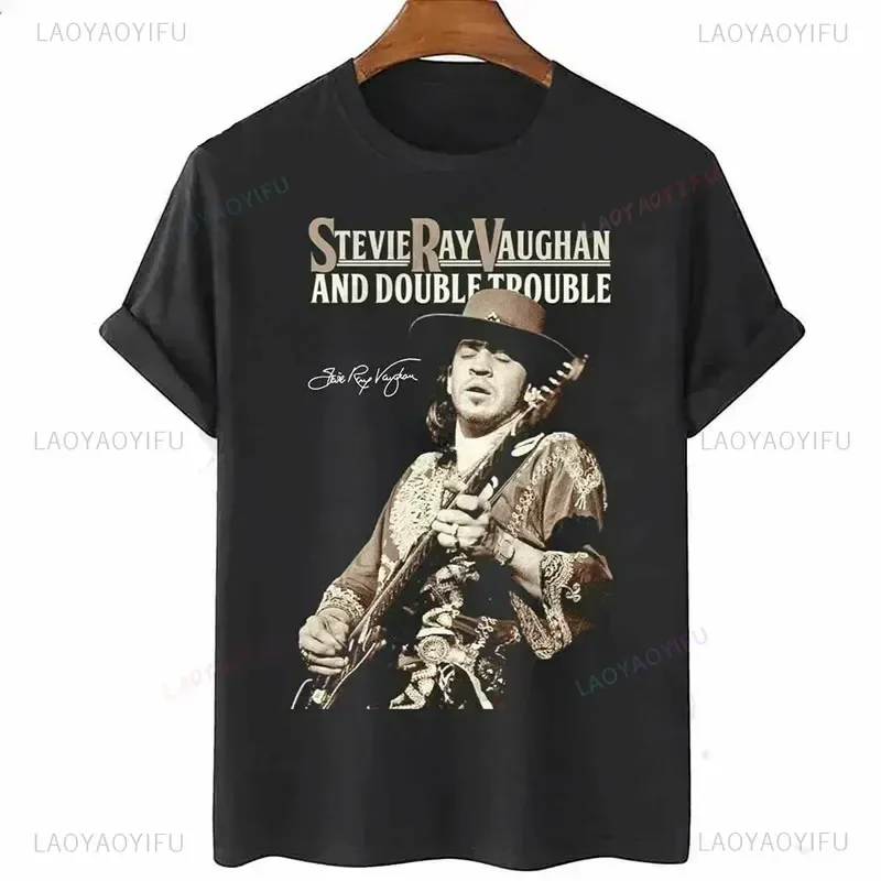 Mann Frau T Stevie Ray Vaughan Gitarre Blues Rock Legend SRV Unisex Oansatz Mode Grafik T Shirts Männer Streetwear Kleidung