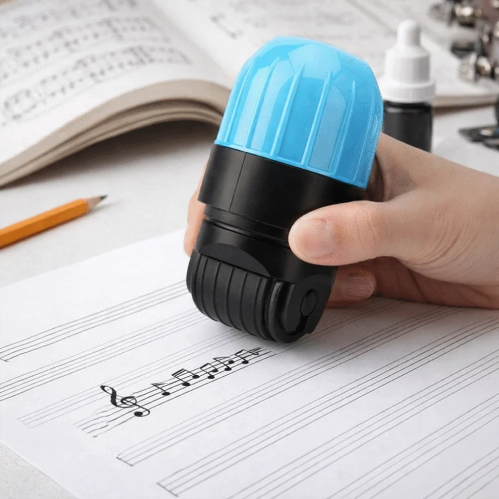 5-Line Staff Sheet music stamp tool 6-Line Staff Rolling Stamps Music Notation Stamp Reusable Hand Stamps Staff Roller