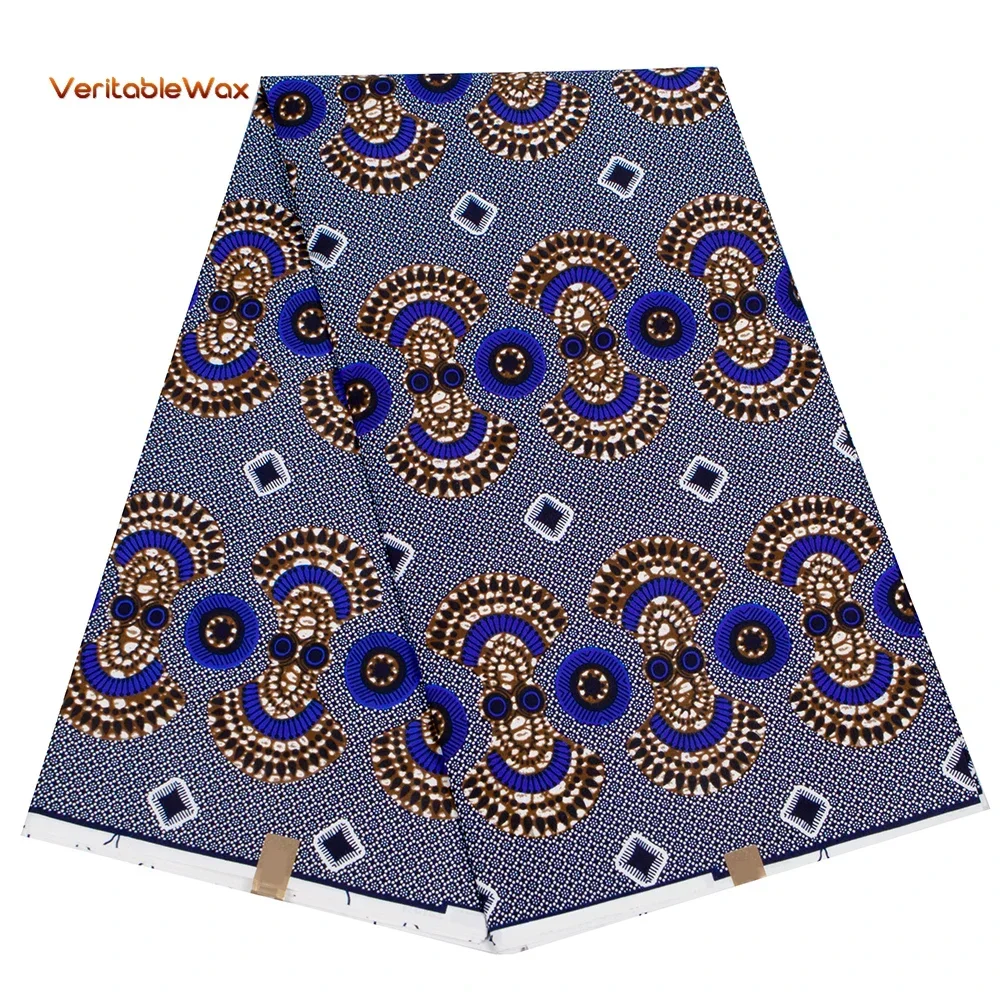 Veritablewax Africa Prints Batik Fabric Real Wax Patchwork Sewing Dress Craft Cloth Polyester High Quality Ankara Tissu N-21